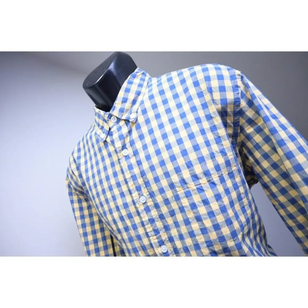 J Crew Flex Wash Dress Shirt Plaid Classic Stretch Long Sleeve Mens Sz XL‎